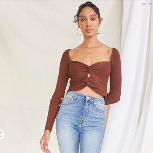 Sweetheart Sweater-Knit Top